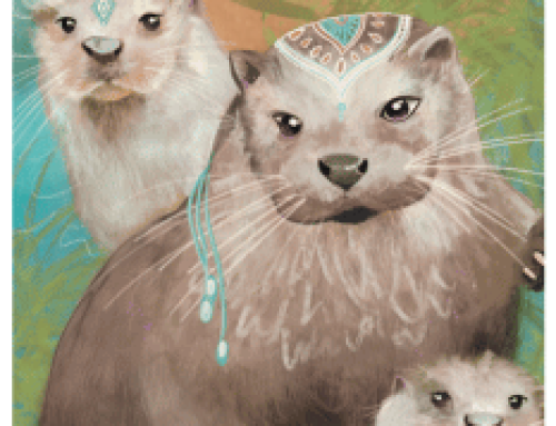 Otter family Digital Painting